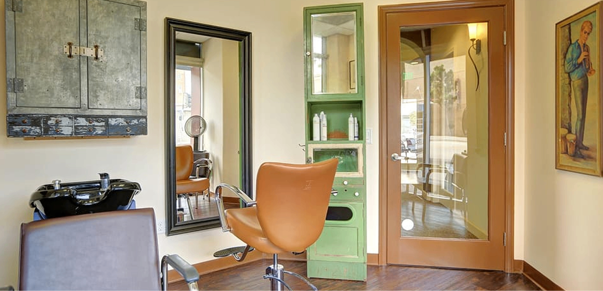 Interior of Jonathan Brown Hair's private Santa Monica studio.